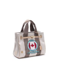 A.D.M.J. リネンラメクロス/前金具付トート32cm(Dカン＋)