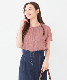 ANY SIS 【洗える】シフォンプリント ブラウス