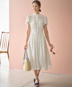 組曲 L 【WEB限定】フラワーポイントシフォン ワンピース