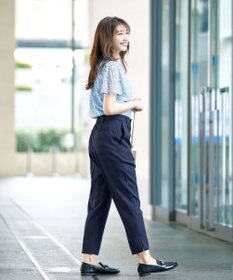 Tiaclasse L 【洗える】スリットテーパードパンツ