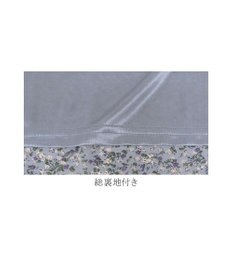 Tiaclasse L 【洗える】程良い透け感のシフォン花柄フレンチワンピース