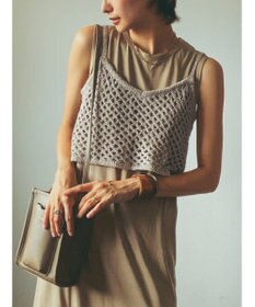 Green Parks ニットビスチェ付きカットソーワンピース