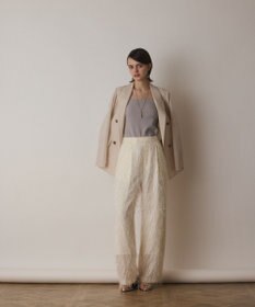 GRACE CONTINENTAL フリンジワンタックパンツ