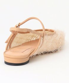 BEIGE， 【一部店舗限定】HENRI EN VARGO / LULU ファーバックストラップパンプス