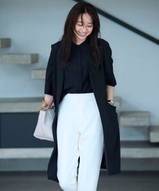 ICB 【接触冷感・速乾・洗える】 ドレープシフォン ブラウス