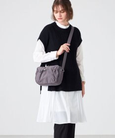 LA BAGAGERIE 【MONICA】クリンクルナイロン　ドロストショルダーバッグ