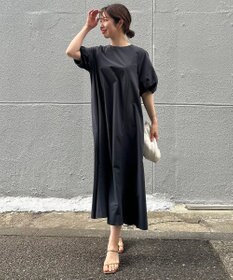 UNFILO 【撥水/シワになりにくい】FINE MOVE ランタンスリーブワンピース