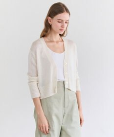 BEIGE， SPESSARTINE / Vネッククロップドカーディガン