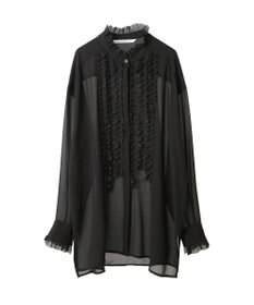 YECCA VECCA フリルデザインロングシャツ