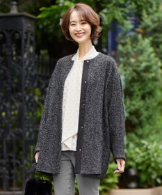 自由区 MANTECOツイード コクーンシルエットコート