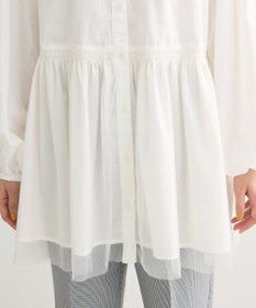 Green Parks 裾チュールレイヤードチュニック