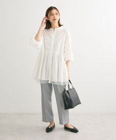 Green Parks 裾チュールレイヤードチュニック