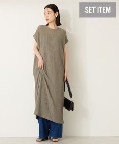 AMERICAN HOLIC ポコポコノースリーブワンピース【インナー付き】