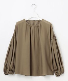 自由区 【洗える】キュプラコットンツイルプルオーバー ブラウス