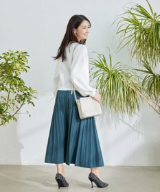 Tiaclasse アラン柄ニットフレアスカート