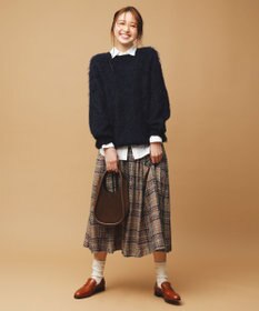 UNFILO アルパカシャギー ロングニット