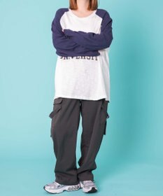 WEGO 【ウエストゴム】サイドベルトカーゴパンツ