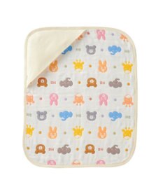 MIKI HOUSE HOT BISCUITS どうぶつ柄 6重織ガーゼケット