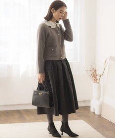 組曲 S 【手洗い可】フラッフィーファーニットジャケット