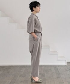 muuc サマースラックス〈ユニセックス・大きいサイズあり〉〈夏・軽やか〉〈セットアップ可能・ウエストゴム〉〈上品きれいめオフィスカジュアル〉〈日本製〉