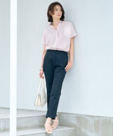 J.PRESS LADIES 【WEB限定・洗える】シャンブレーサテン テーパード パンツ