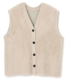 UNFILO L ナイロンシャギー カーディガン ベスト