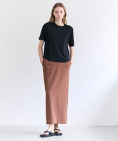 BEIGE， GYPSUM / シルキータッチ  Iラインロングスカート