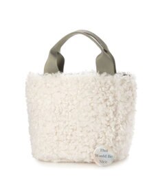 UNBILLION カシュカシュ cachecache / フェイクファー×チェック柄リバーシブルトート