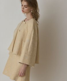 GRACE CONTINENTAL サラサジャガードケープジャケット