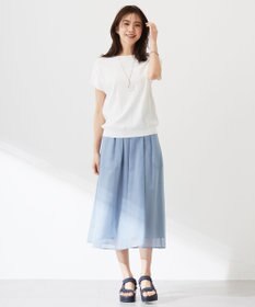 J.PRESS LADIES S 【洗える】レーヨンエリートストレッチ フレンチスリーブ ニット