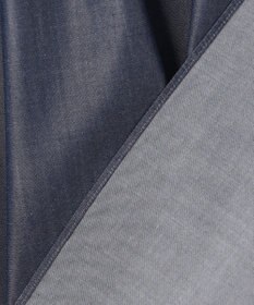 UNFILO シャンブレーデニム ギャザーブラウス