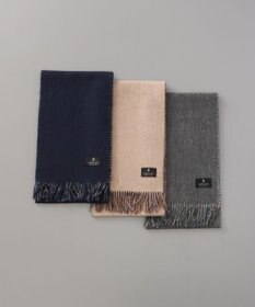 AURORA 【 LANVIN COLLECTION（ランバン コレクション） 】カシミヤ100％リバーシブルチェックマフラー(WASH)