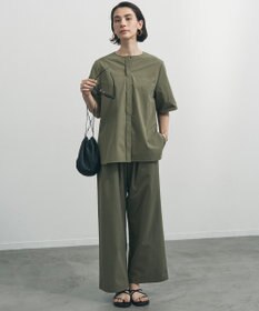 UNFILO 【セットアップ着用可/ウエストゴム】FINE MOVE ギャザーワイドパンツ