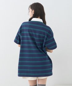 earth music&ecology ボーダールーズラガーシャツ