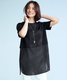 ICB L 【人気のため新色追加・UVケア・洗える】シアージャージーコンビ カットソー