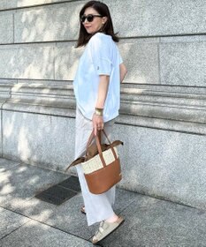 LA BAGAGERIE 【インスタグラマー chiyoさん×LA BAGAGERIE】コンビネーションかごバッグ