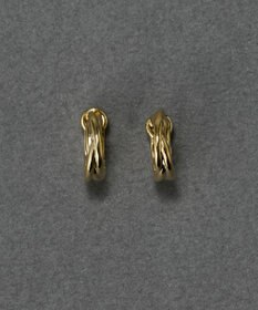 Phoebe 〈金属アレルギー対応〉ラインフープワンタッチピアス　ゴールド/ニッケルフリー