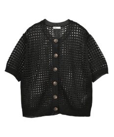 CRAFT STANDARD BOUTIQUE ハーフスリーブメッシュニットカーディガン