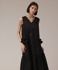 GRACE CONTINENTAL サイドフリルタフタワンピース