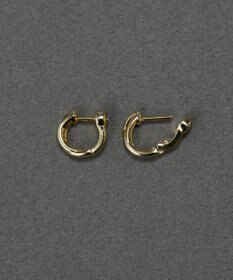 Phoebe 〈金属アレルギー対応〉ラインフープワンタッチピアス　ゴールド/ニッケルフリー