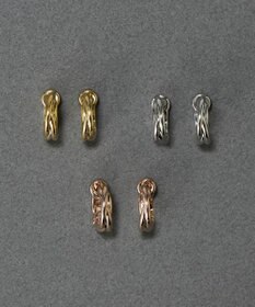 Phoebe 〈金属アレルギー対応〉ラインフープワンタッチピアス　ゴールド/ニッケルフリー