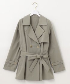 ANY SIS 【洗える】ライトプルーフハーフ トレンチ コート