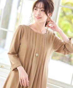 Tiaclasse 【洗える】スタイルアップも叶うピンタックワンピース