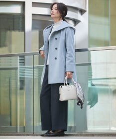 J.PRESS LADIES L ショートビーバー フーデット コート