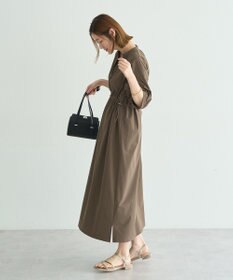 YECCA VECCA <<UVカット>>ドロストギャザー袖ワンピース