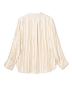 BEIGE， HAUYNITE / シアーストライプバンドカラーブラウス
