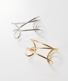 Phoebe ニュアンスラインワイドカフバングル シルバー