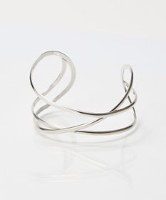 Phoebe ニュアンスラインワイドカフバングル シルバー