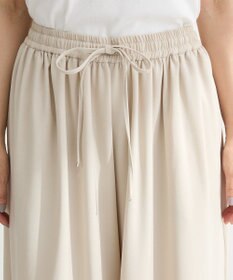 Green Parks イージーケアワイドガウチョパンツ