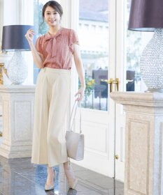 Tiaclasse L 【新色追加・洗える】センタープレスワイドパンツ